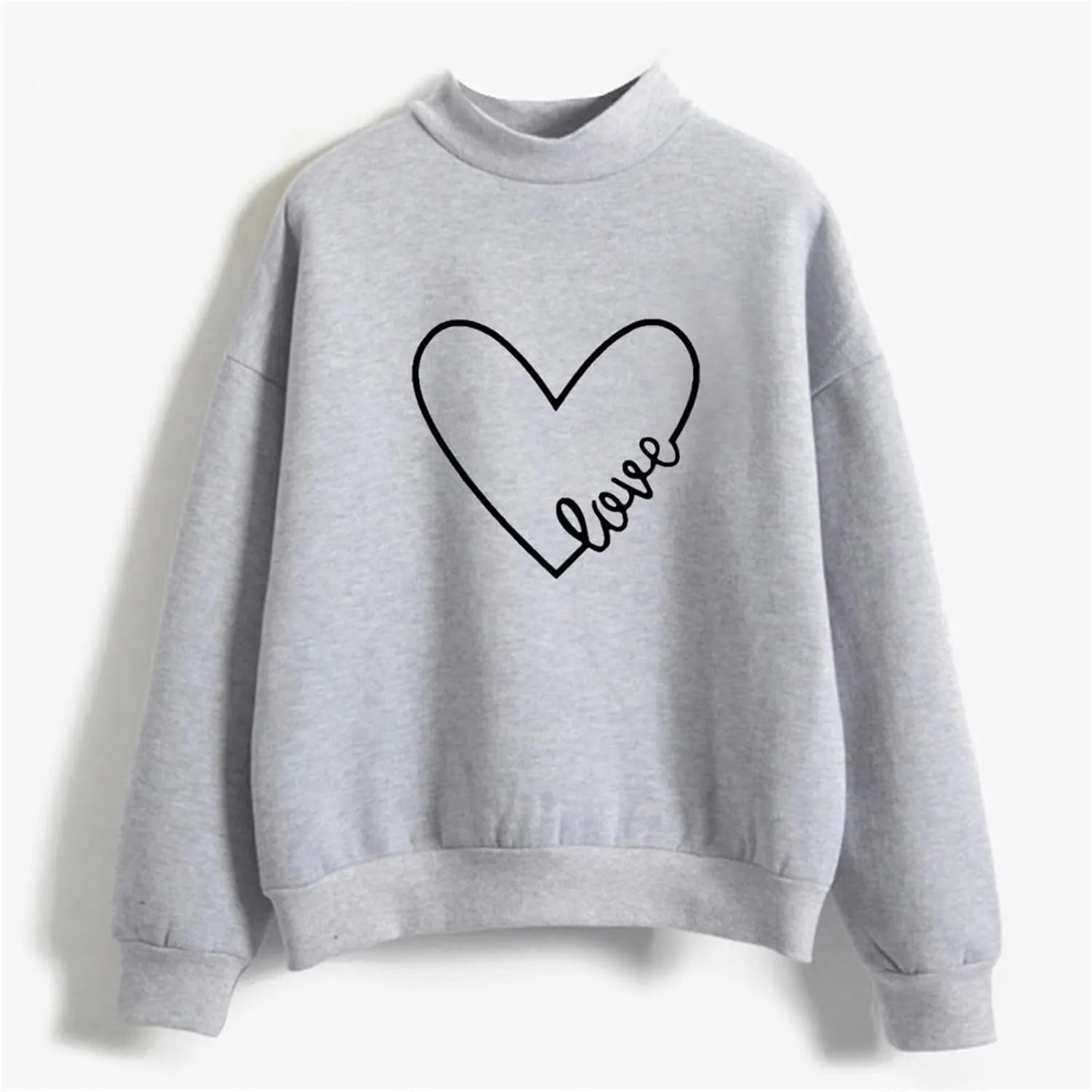 GIERIDUC Oversized Sweatshirt for Women Cute Graphic Crewneck Long Sleeve Casual Fleece Pullover Sweatshirts Loose Tops