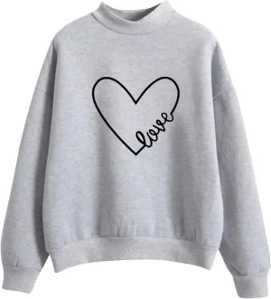 GIERIDUC Oversized Sweatshirt for Women Cute Graphic Crewneck Long Sleeve Casual Fleece Pullover Sweatshirts Loose Tops