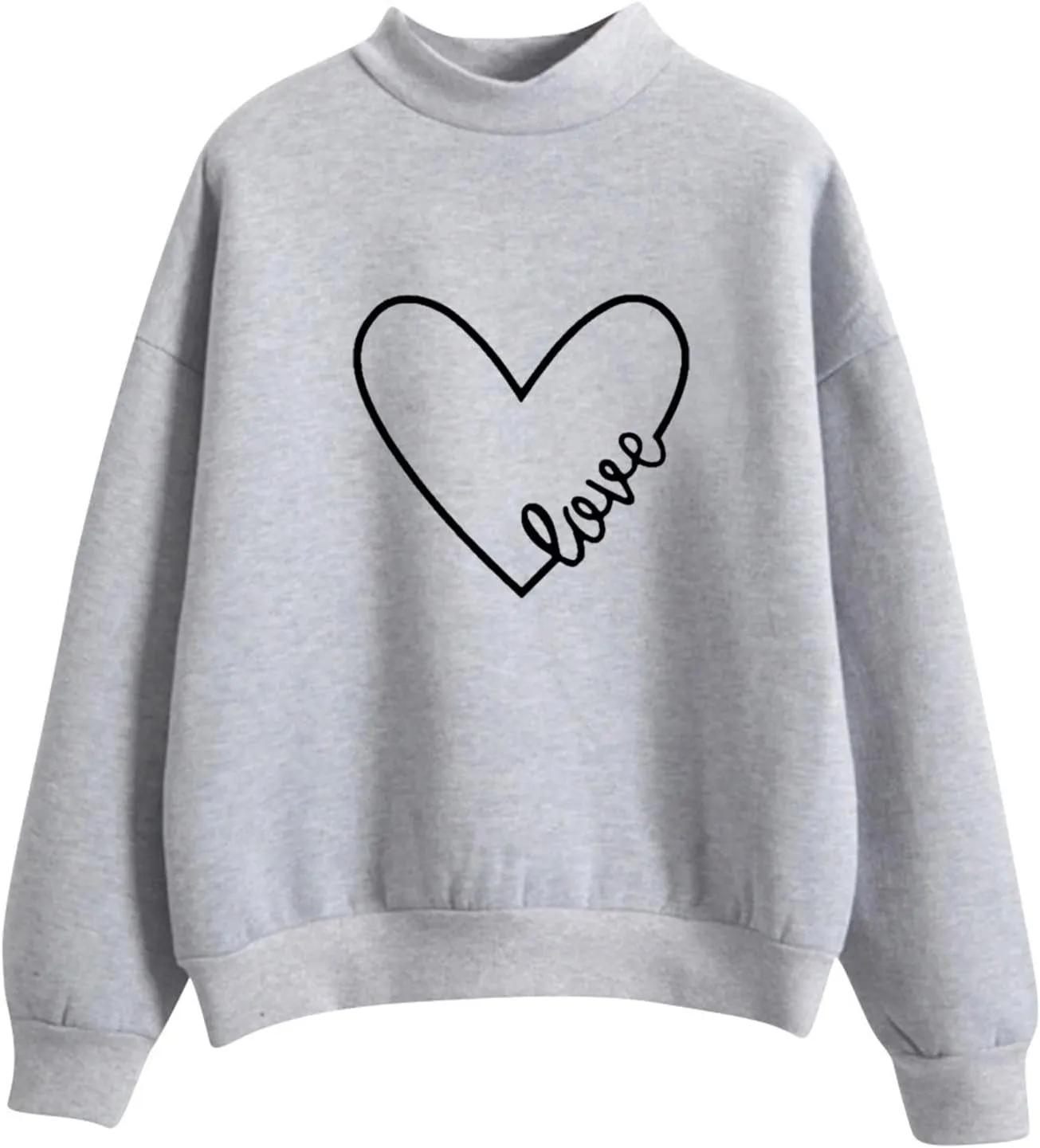 GIERIDUC Oversized Sweatshirt for Women Cute Graphic Crewneck Long Sleeve Casual Fleece Pullover Sweatshirts Loose Tops