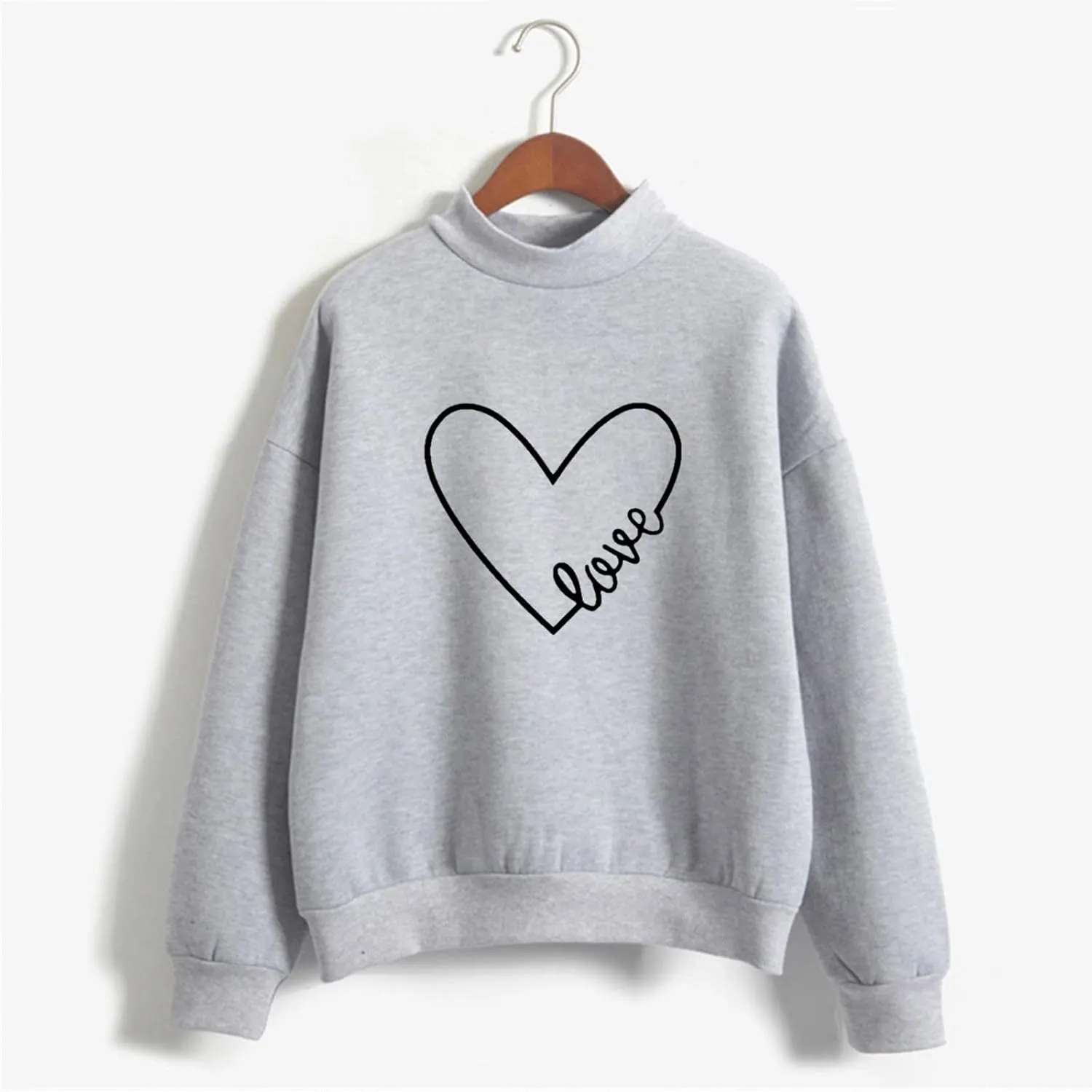 GIERIDUC Oversized Sweatshirt for Women Cute Graphic Crewneck Long Sleeve Casual Fleece Pullover Sweatshirts Loose Tops