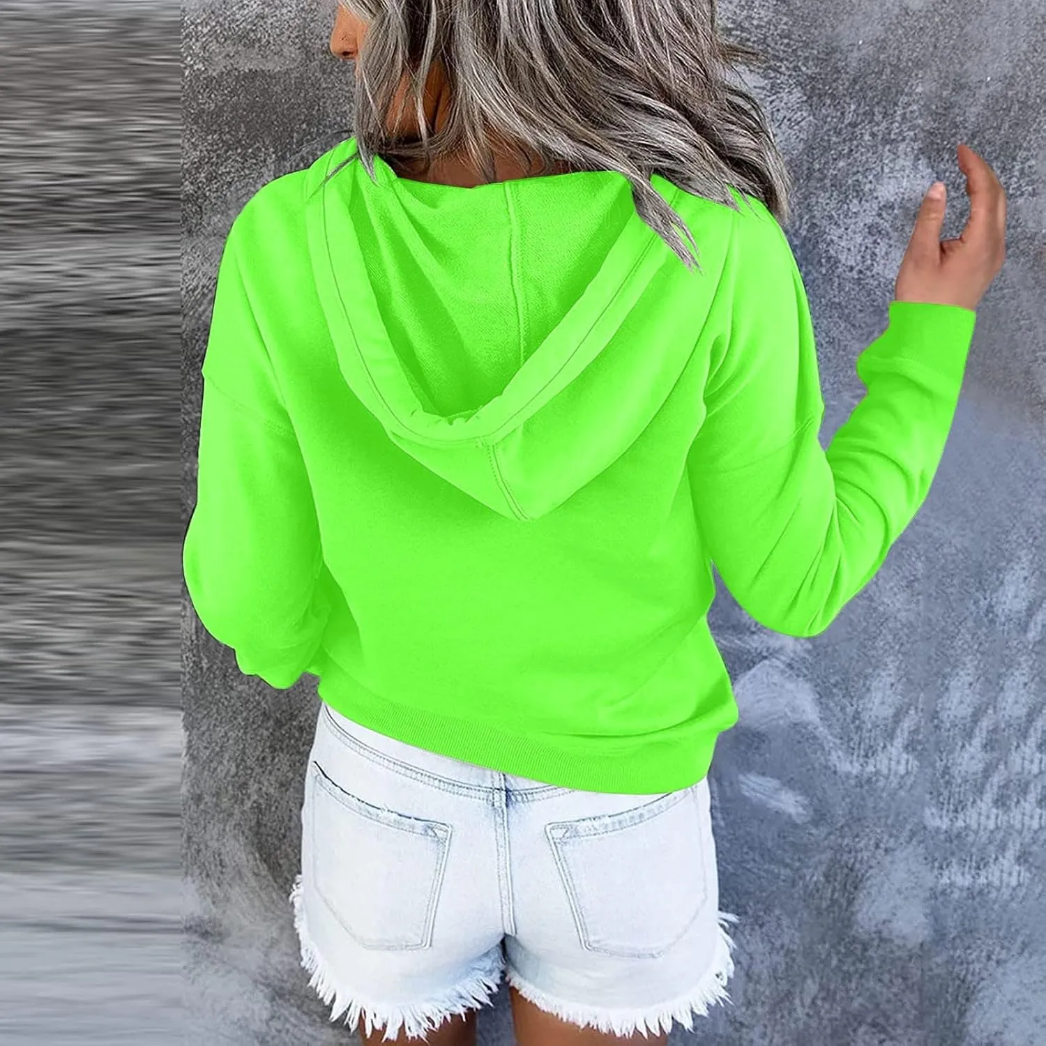 GIERIDUC Womens Sweatshirt Casual Lapel Collar Long Sleeve Henley Button V Neck Loose Pullover 2024 Trendy Fall Outfits Tops