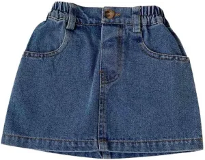 Girls Jean Shorts Star Applique High Waist Straight Leg Cute Summer Y2K Denim Shorts Casual Kids Streetwear with Pockets
