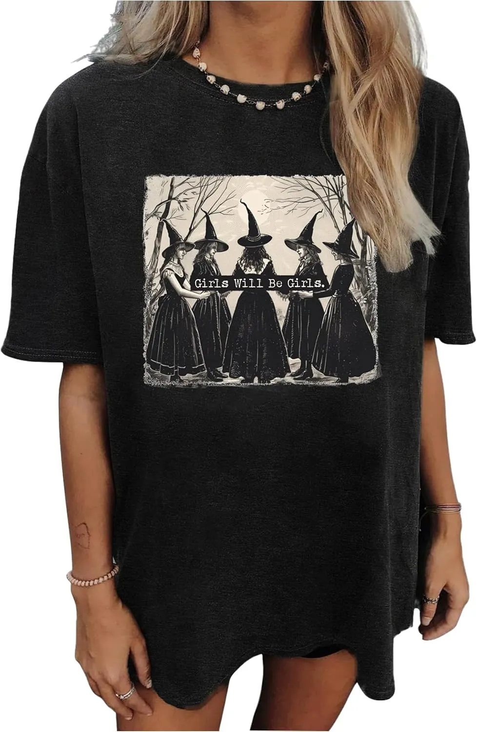 Halloween Oversized T Shirts for Women Cute Ghost Face Shirts Fall Pumpkin Spice Graphic Tshirts Casual Fitted Tees Tops
