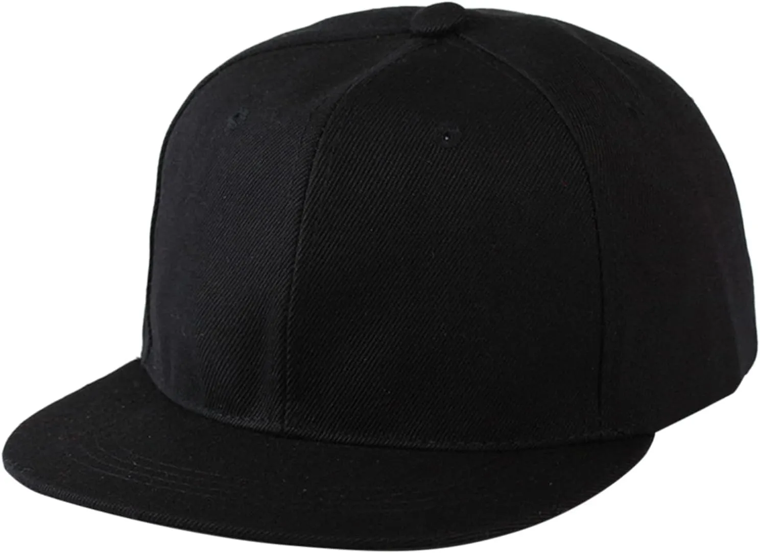 HEBEAN Men Classic Low Profile Baseball Caps Summer Adjustable Flat Brim Snapback Sun Hat Vintage Hiphop Style Peak Cap (Black)