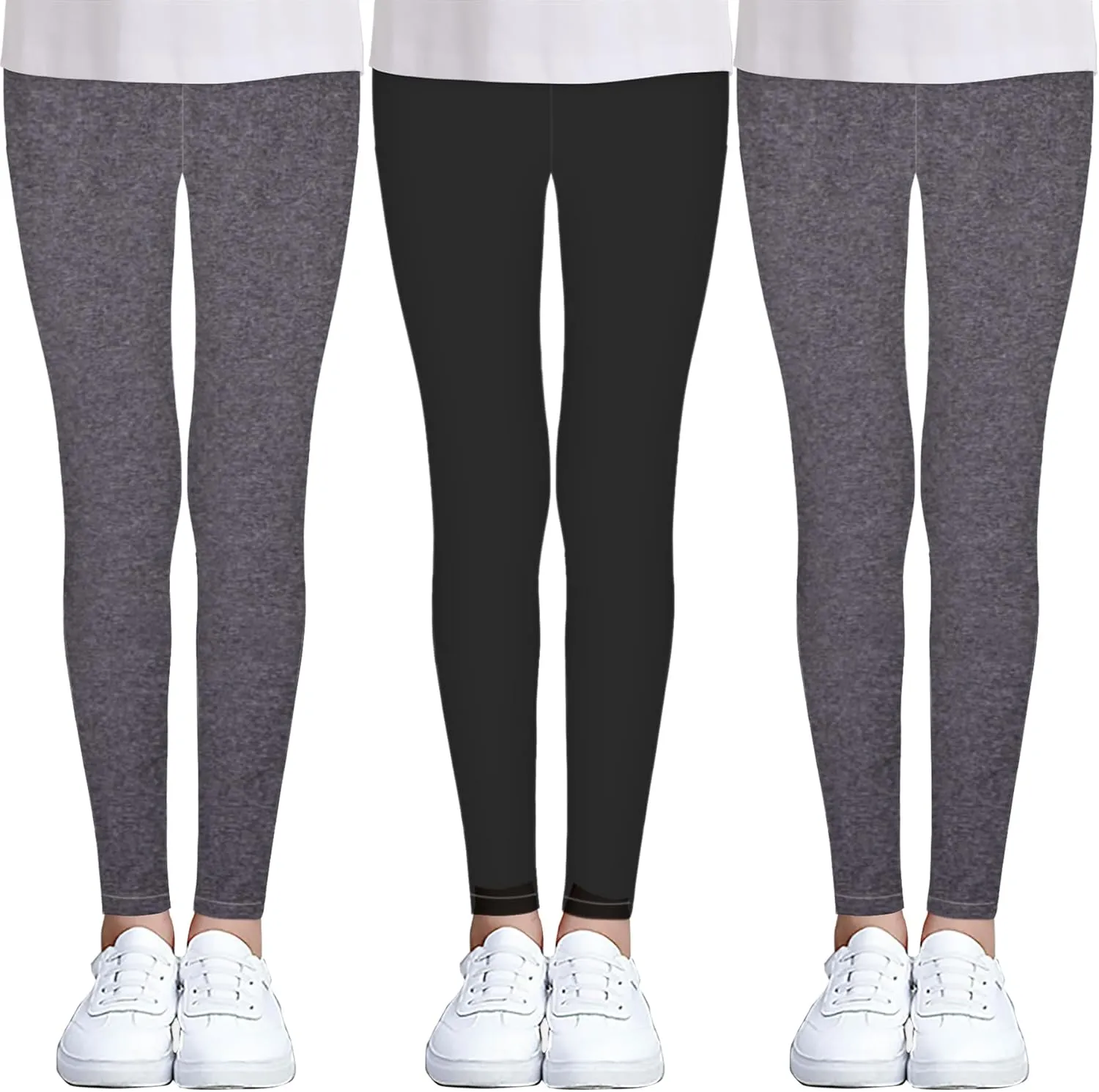 iLover Toddler Girls Cute Stretch Athletic Leggings Little Kids High Waisted Yoga Pants Ankle Length