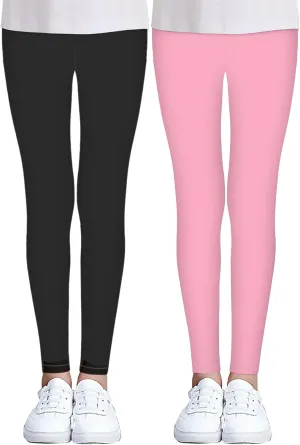 iLover Toddler Girls Cute Stretch Athletic Leggings Little Kids High Waisted Yoga Pants Ankle Length