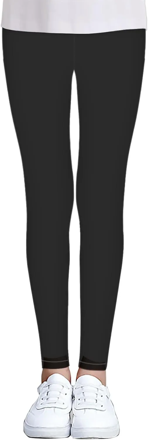 iLover Toddler Girls Cute Stretch Athletic Leggings Little Kids High Waisted Yoga Pants Ankle Length
