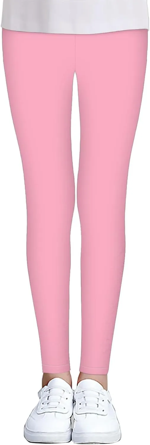 iLover Toddler Girls Cute Stretch Athletic Leggings Little Kids High Waisted Yoga Pants Ankle Length
