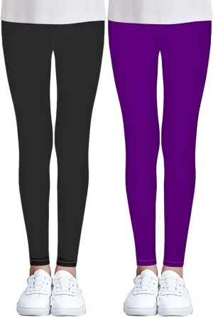 iLover Toddler Girls Cute Stretch Athletic Leggings Little Kids High Waisted Yoga Pants Ankle Length