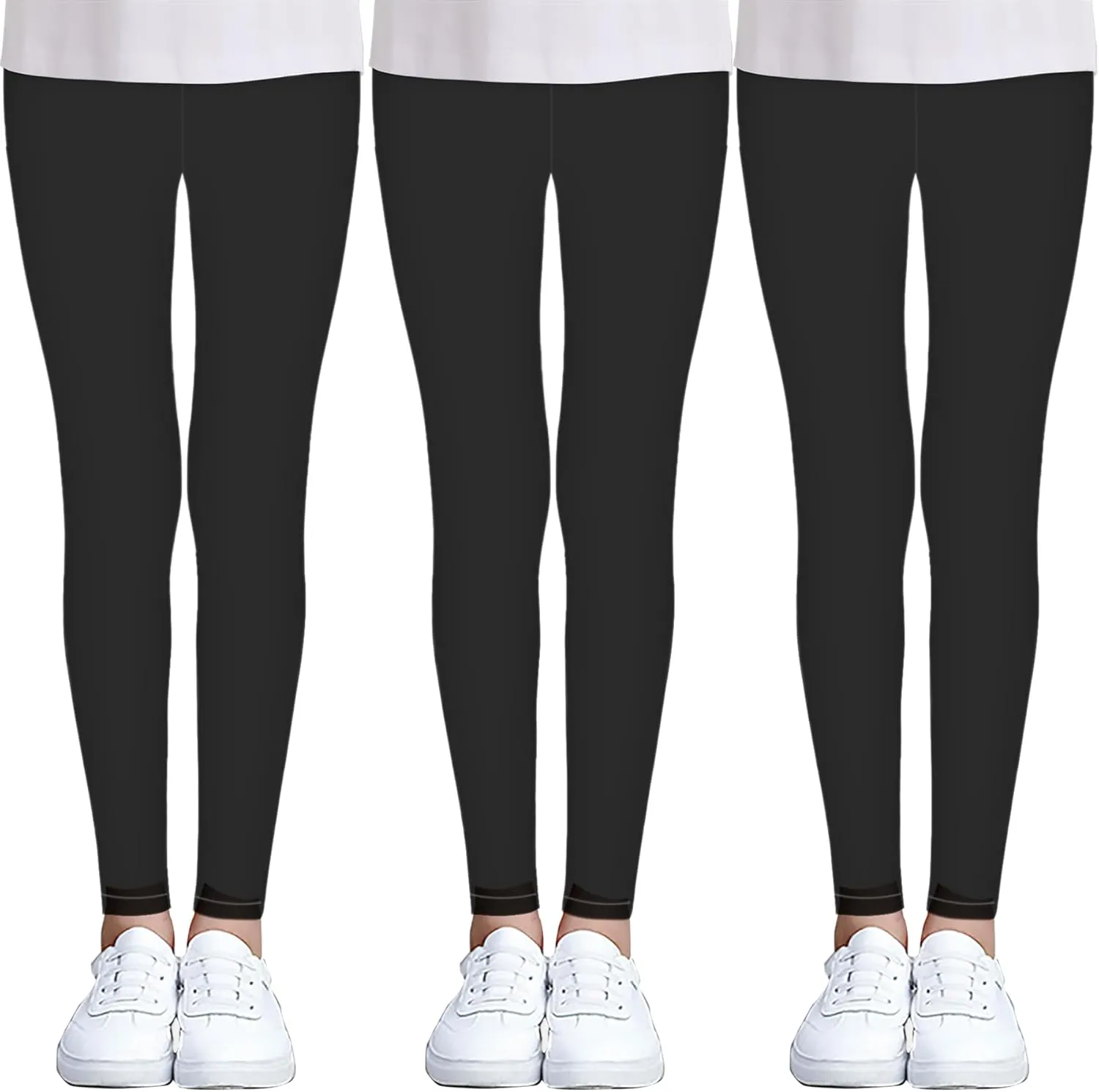 iLover Toddler Girls Cute Stretch Athletic Leggings Little Kids High Waisted Yoga Pants Ankle Length
