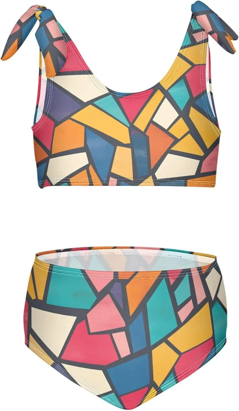 KLL Color Girl 2 Piecing Bikini Sets Beach Swimsuits Swimming Suits Cute Shoulder Strap