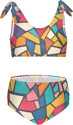 KLL Color Girl 2 Piecing Bikini Sets Beach Swimsuits Swimming Suits Cute Shoulder Strap