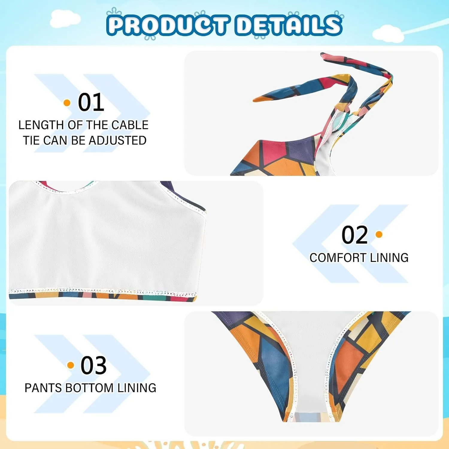 KLL Color Girl 2 Piecing Bikini Sets Beach Swimsuits Swimming Suits Cute Shoulder Strap
