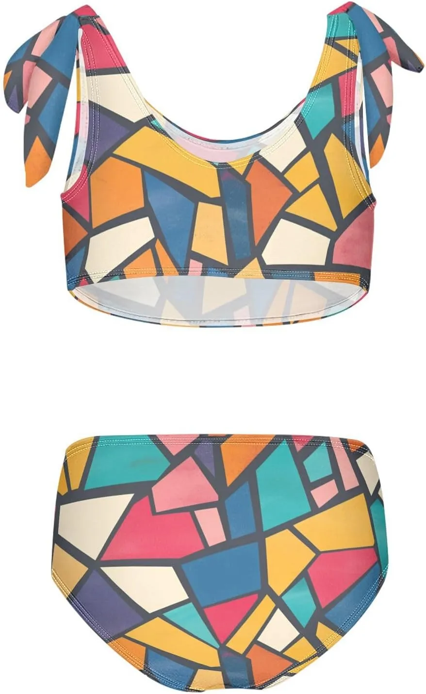 KLL Color Girl 2 Piecing Bikini Sets Beach Swimsuits Swimming Suits Cute Shoulder Strap