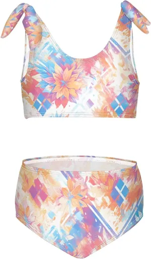 KLL Mandala Lattice Girls Two Piecing Bikini Set Beach Bathing Suit Swimming Suits Adjustable Shoulder Strap