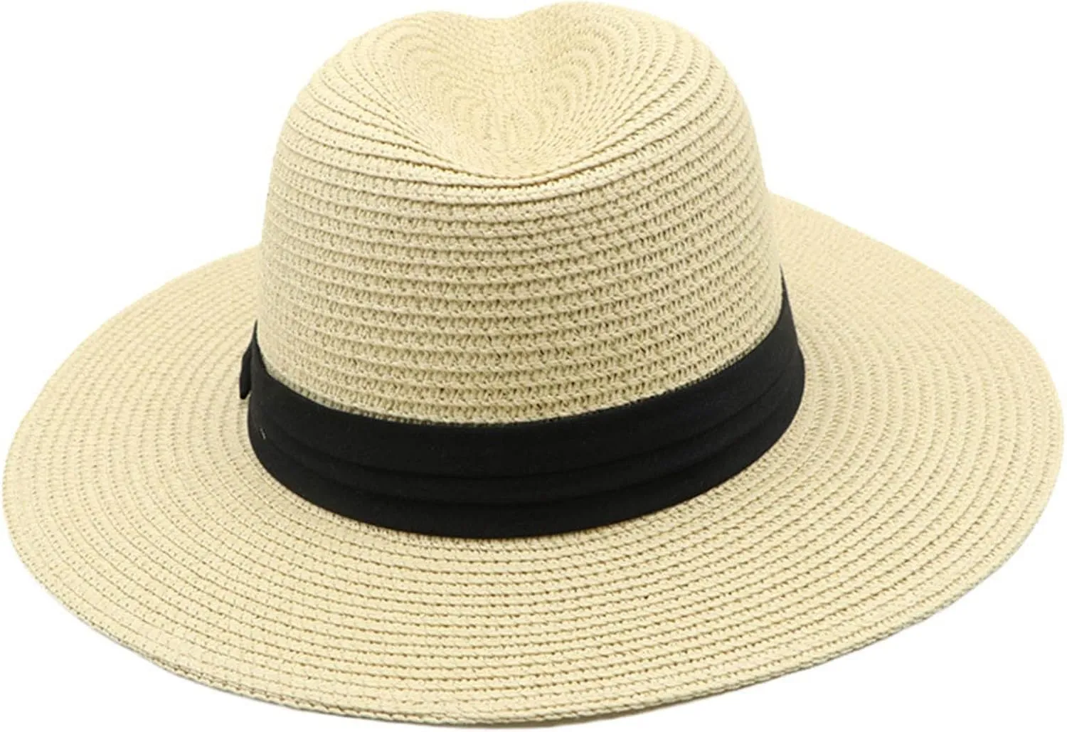 Ladies Sun Cap 2 Piece in Wide Brim Hats for Summer Sunshine Beach Trip Ivory and Brown for Women and (Khaki, One Size)