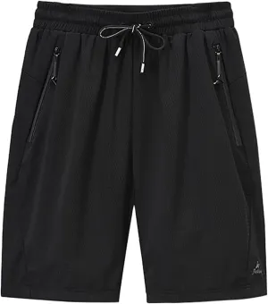 Lastesso Men's Athletic Shorts Mesh Quick Dry Workout Shorts Breathable Lightweight Drawstring Training Shorts with Pockets