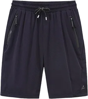 Lastesso Men's Athletic Shorts Mesh Quick Dry Workout Shorts Breathable Lightweight Drawstring Training Shorts with Pockets