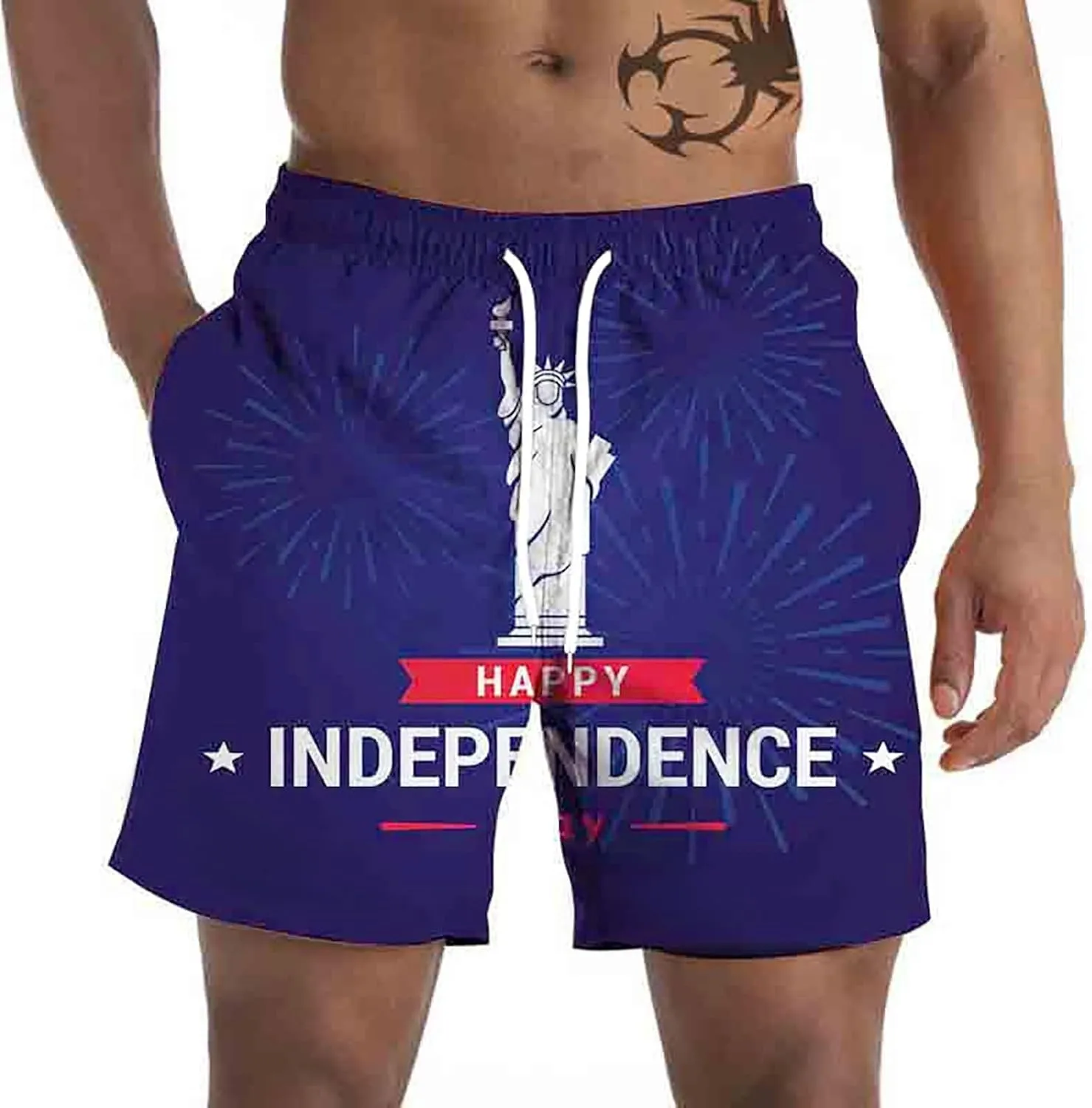 LCMTWX Men's Shorts Leisure and Fitness Sports Plus Size Five Surf Quick Drying Beach Pants Shorts Carpenter Shorts 7 Inch