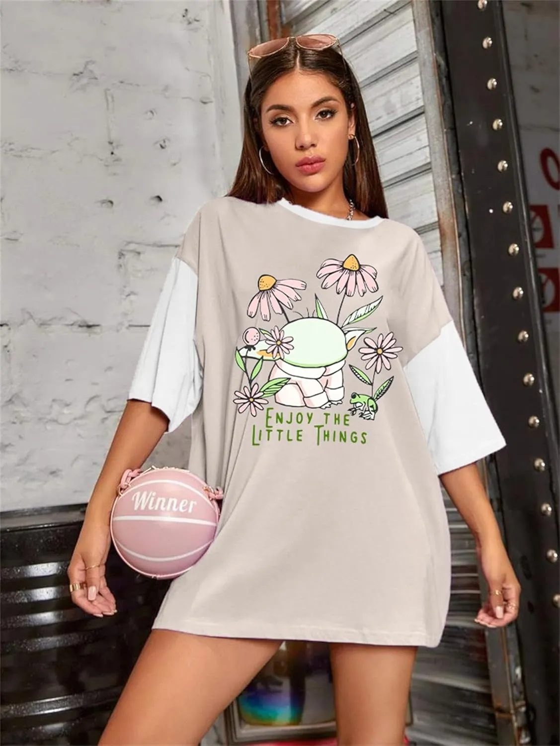 Magical Planet Shirt Women Flowers Floral Graphic Print Tshirt Magic Science Fiction Tees Casual Short Sleeve