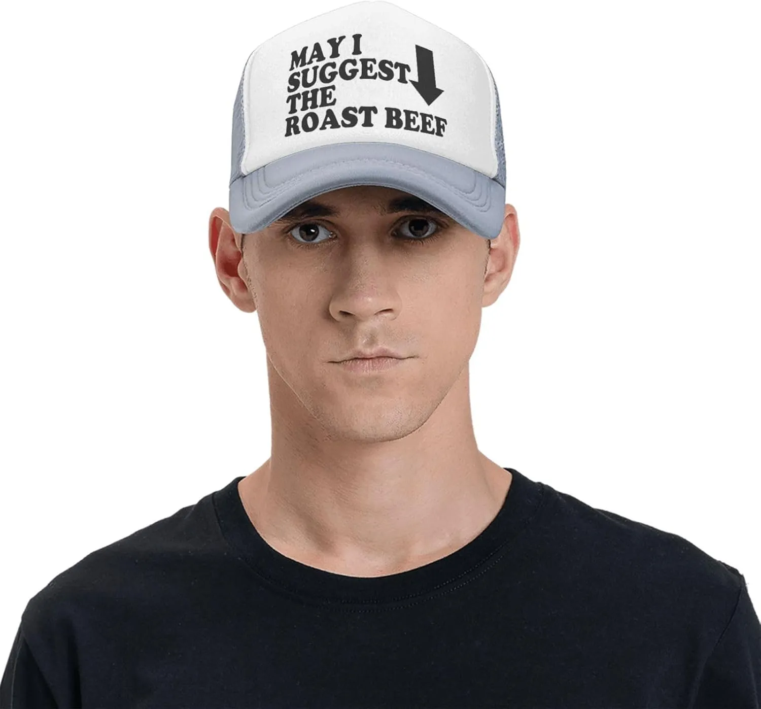 May I Suggest The Roast Beef Trucker Hat Funny Hats Men Women Adult Dirty Humor Vintage Snapback Baseball Cap