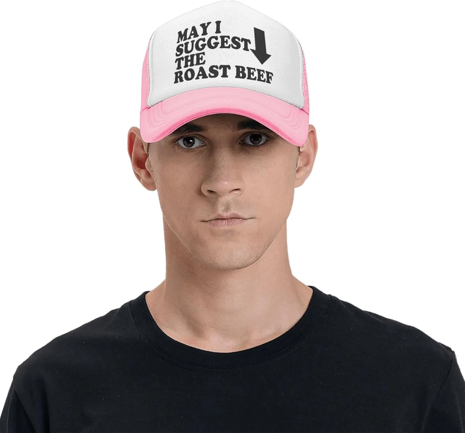 May I Suggest The Roast Beef Trucker Hat Funny Hats Men Women Adult Dirty Humor Vintage Snapback Baseball Cap