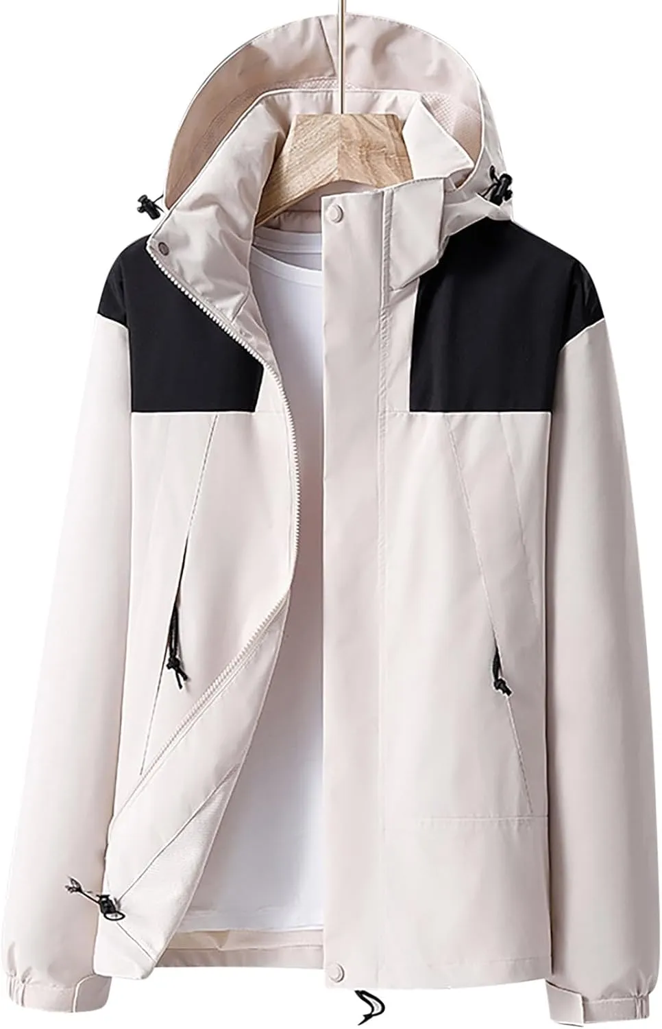 Men Outdoor Hooded Jackets Unisex Soft Shell Windbreaker Coats Casual Camping Hiking Mountain Windproof Jackets
