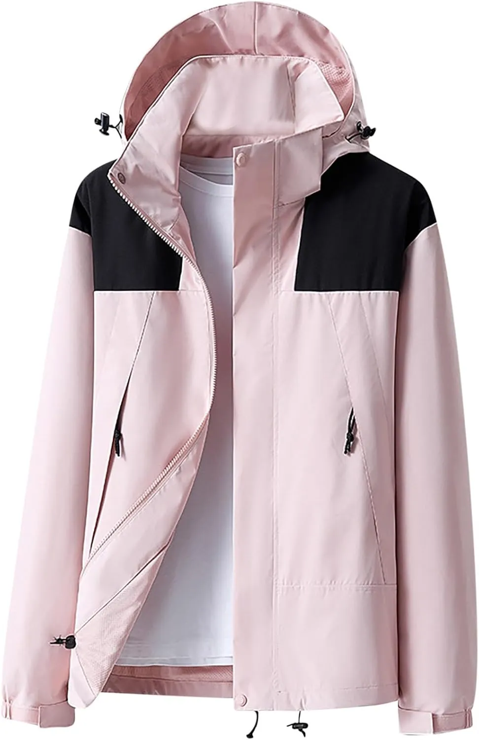 Men Outdoor Hooded Jackets Unisex Soft Shell Windbreaker Coats Casual Camping Hiking Mountain Windproof Jackets