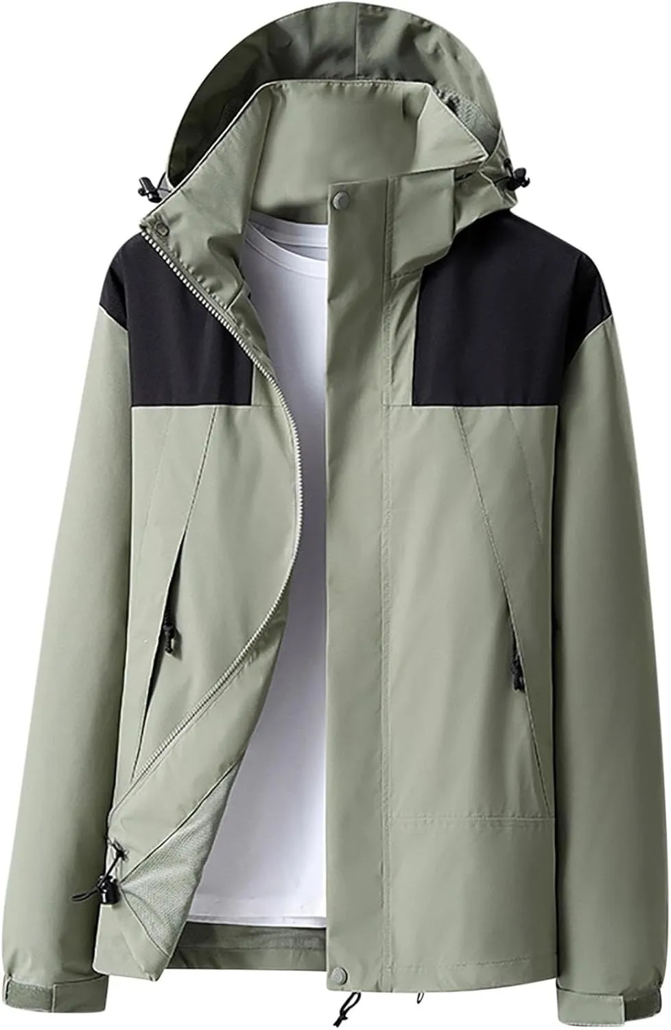 Men Outdoor Hooded Jackets Unisex Soft Shell Windbreaker Coats Casual Camping Hiking Mountain Windproof Jackets