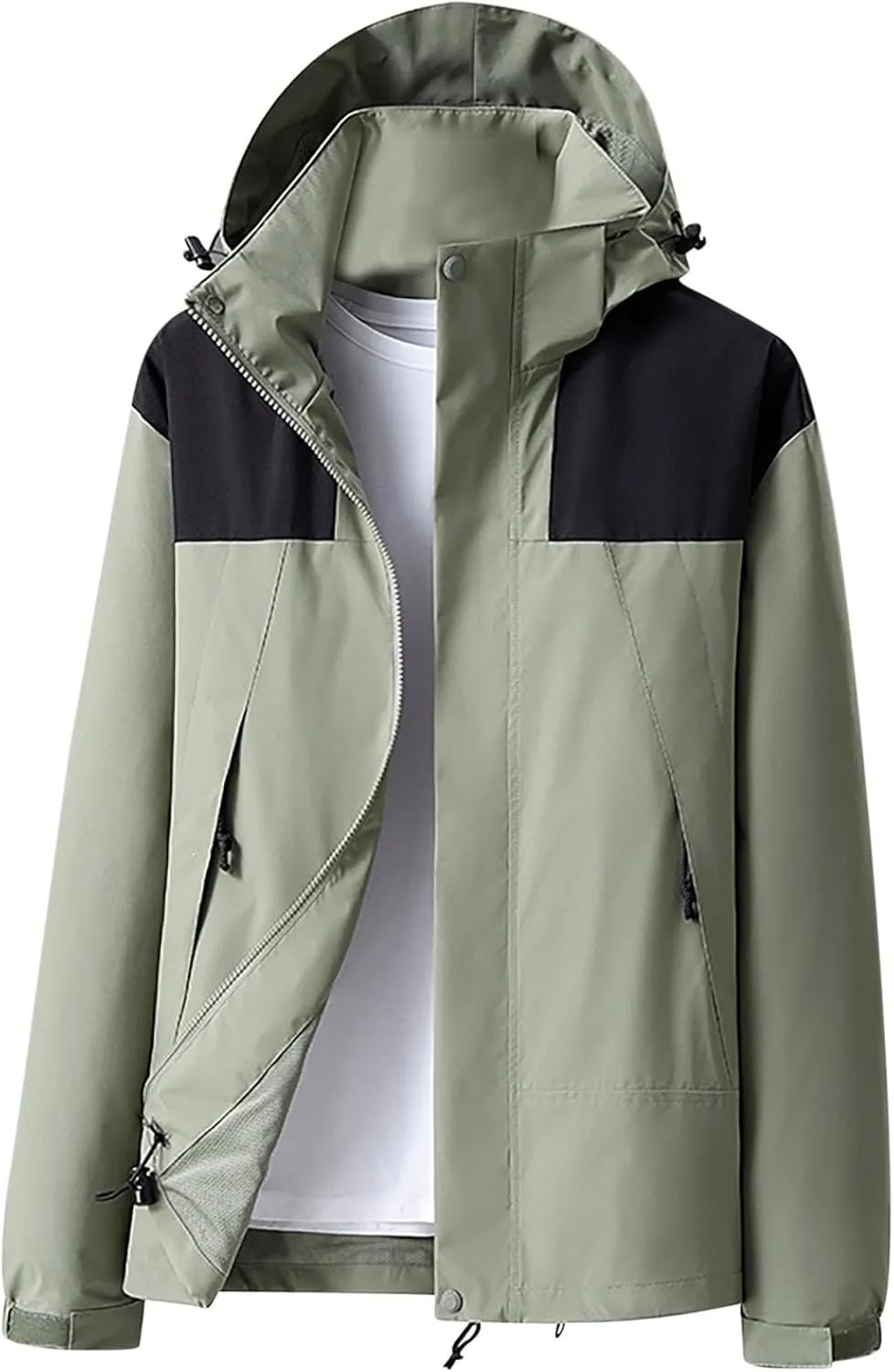 Men Outdoor Hooded Jackets Unisex Soft Shell Windbreaker Coats Casual Camping Hiking Mountain Windproof Jackets