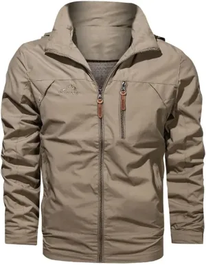 Men Spring Autumn Windproof Jackets Outdoor Sports Hiking Camping Fishing Coat Breathable Quick Drying Hooded Jackets