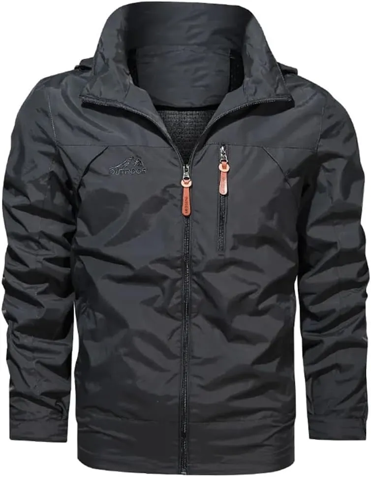 Men Spring Autumn Windproof Jackets Outdoor Sports Hiking Camping Fishing Coat Breathable Quick Drying Hooded Jackets