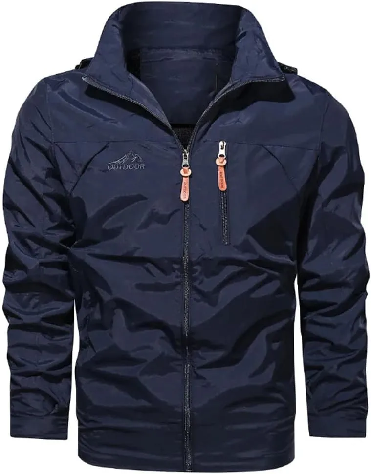 Men Spring Autumn Windproof Jackets Outdoor Sports Hiking Camping Fishing Coat Breathable Quick Drying Hooded Jackets