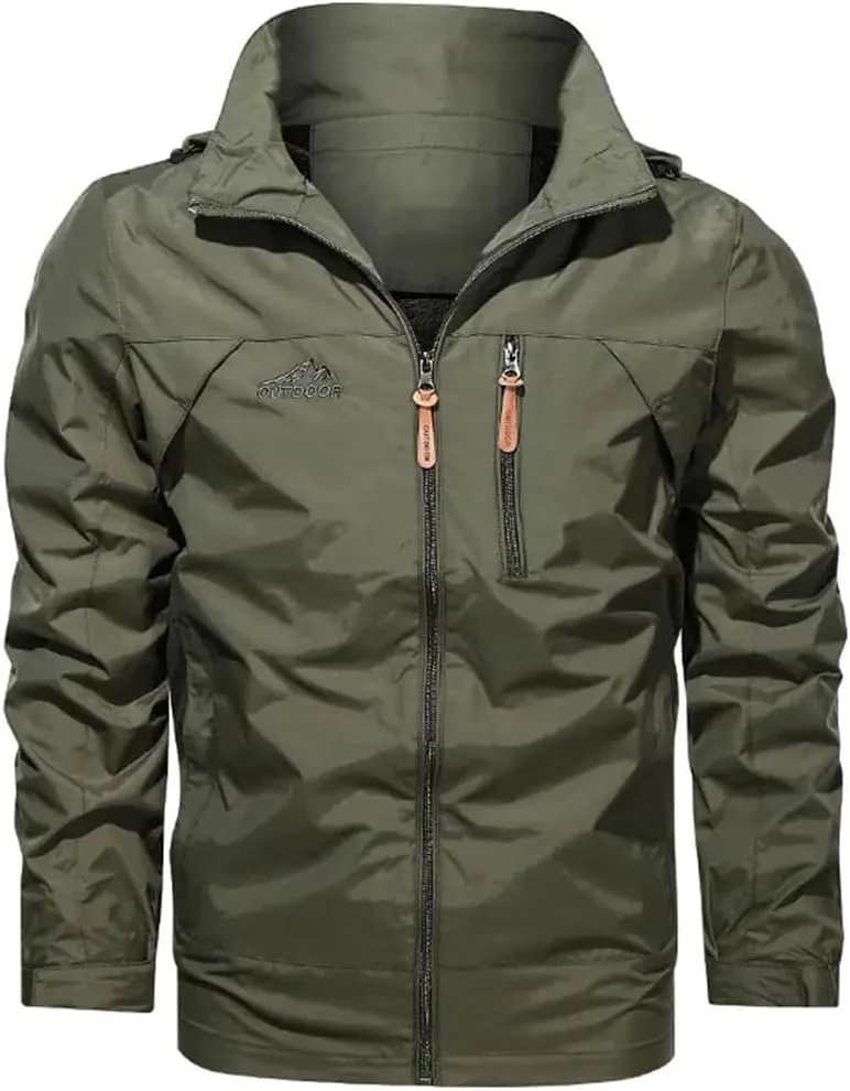 Men Spring Autumn Windproof Jackets Outdoor Sports Hiking Camping Fishing Coat Breathable Quick Drying Hooded Jackets