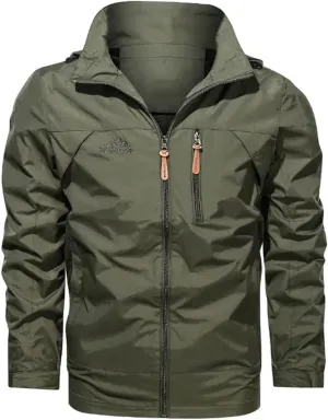 Men Spring Autumn Windproof Jackets Outdoor Sports Hiking Camping Fishing Coat Breathable Quick Drying Hooded Jackets