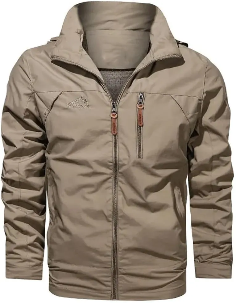 Men Spring Autumn Windproof Jackets Outdoor Sports Hiking Camping Fishing Coat Breathable Quick Drying Hooded Jackets