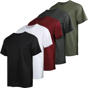 Men's Athletic Crew Neck Quick Dry T Shirts Active Moisture Wicking Gym Workout Short Sleeve Tee Shirt