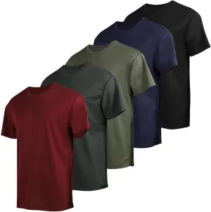 Men's Athletic Crew Neck Quick Dry T Shirts Active Moisture Wicking Gym Workout Short Sleeve Tee Shirt