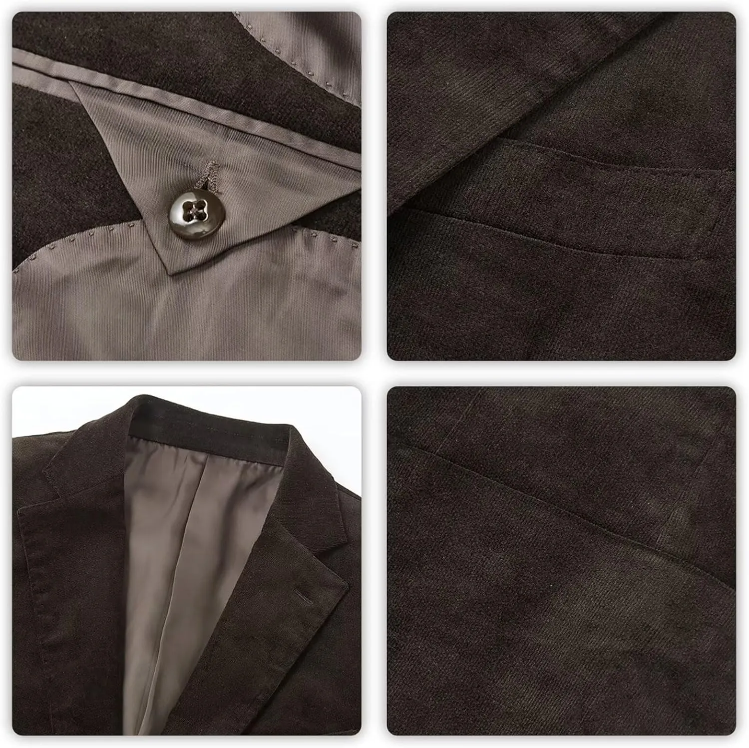 Mens Blazer Peak Lapel Suit Jacket Tweed Herringbone Sports Jackets for Men Slim Fit Business Casual Sports Coat