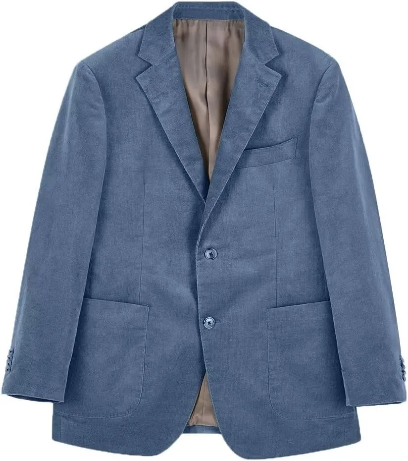 Mens Blazer Peak Lapel Suit Jacket Tweed Herringbone Sports Jackets for Men Slim Fit Business Casual Sports Coat