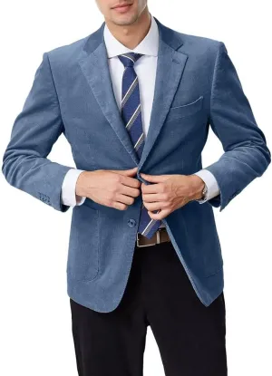 Mens Blazer Peak Lapel Suit Jacket Tweed Herringbone Sports Jackets for Men Slim Fit Business Casual Sports Coat
