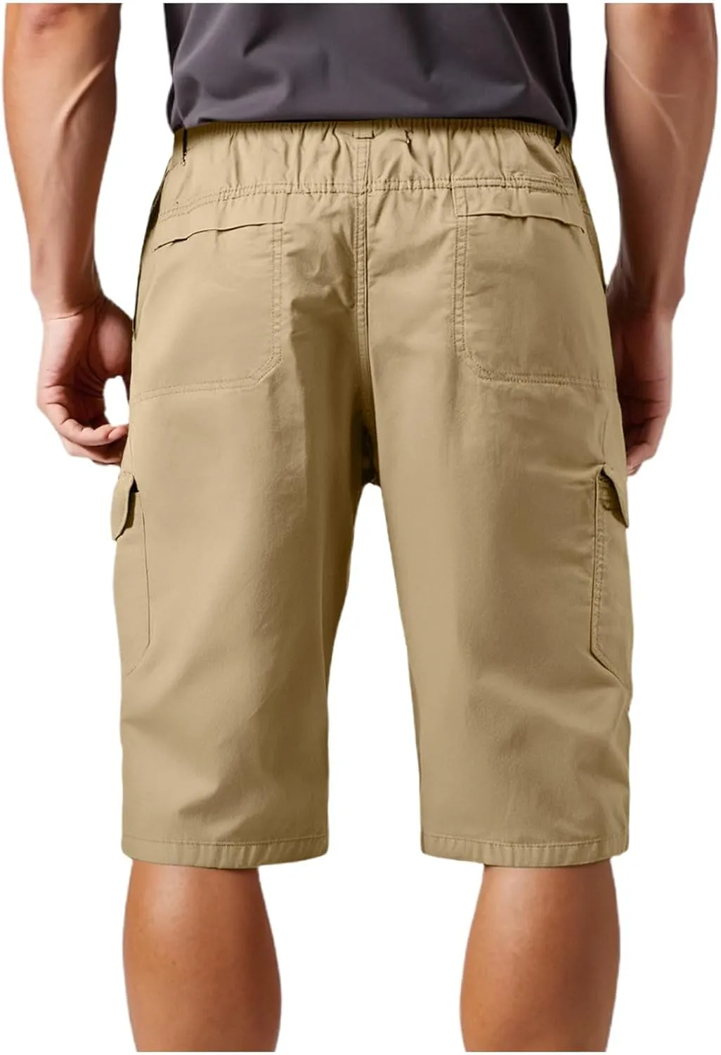 Mens Cargo Shorts Quick Dry with Pockets Plus Size Athletic Running Gym Workout Activewear Outdoor Elastic Trunks