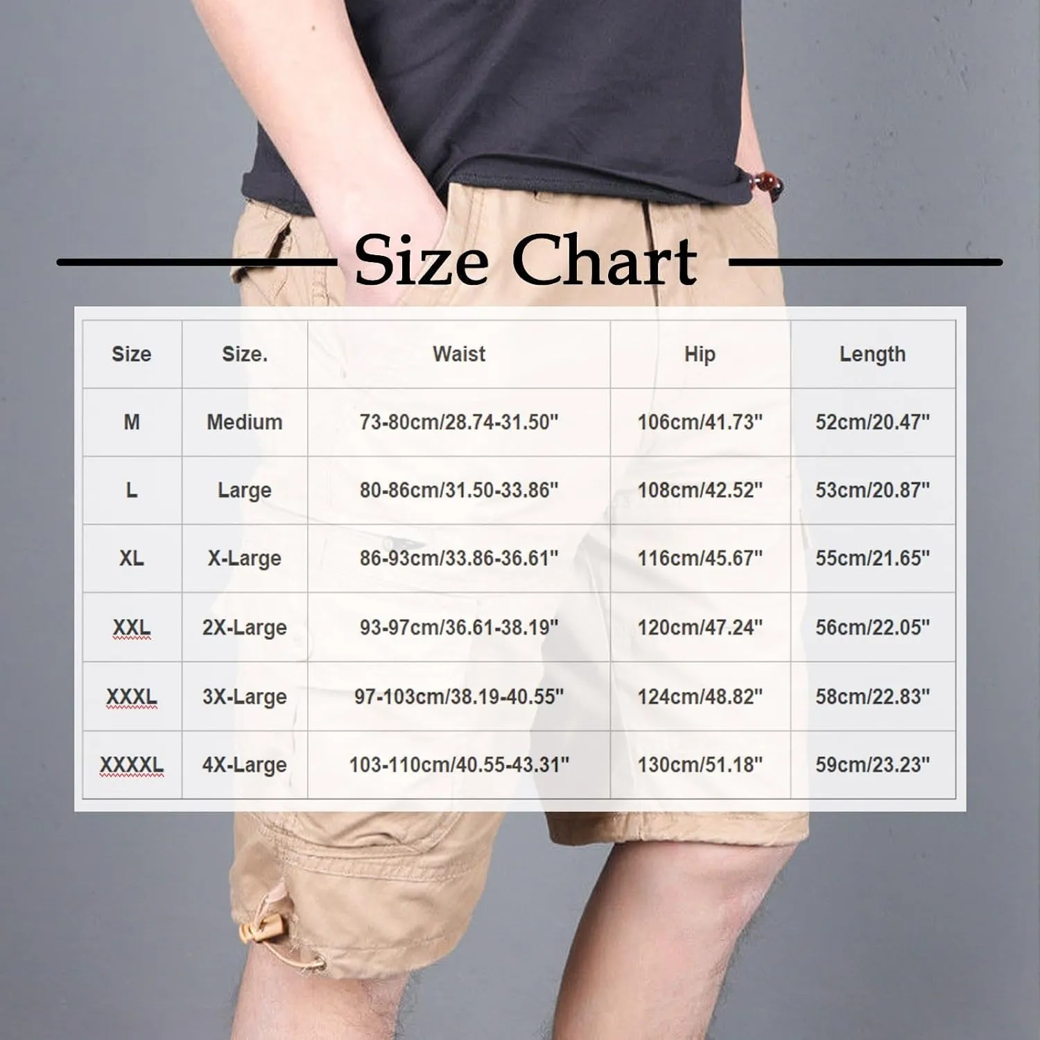Men's Cargo Shorts with Pockets Quick Dry Athletic Summer Plus Size Casual Running Gym Workout Activewear Trunks