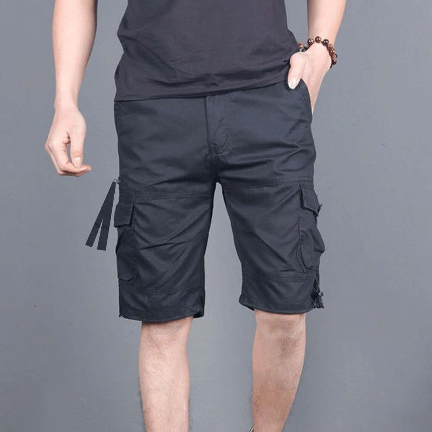 Men's Cargo Shorts with Pockets Quick Dry Athletic Summer Plus Size Casual Running Gym Workout Activewear Trunks