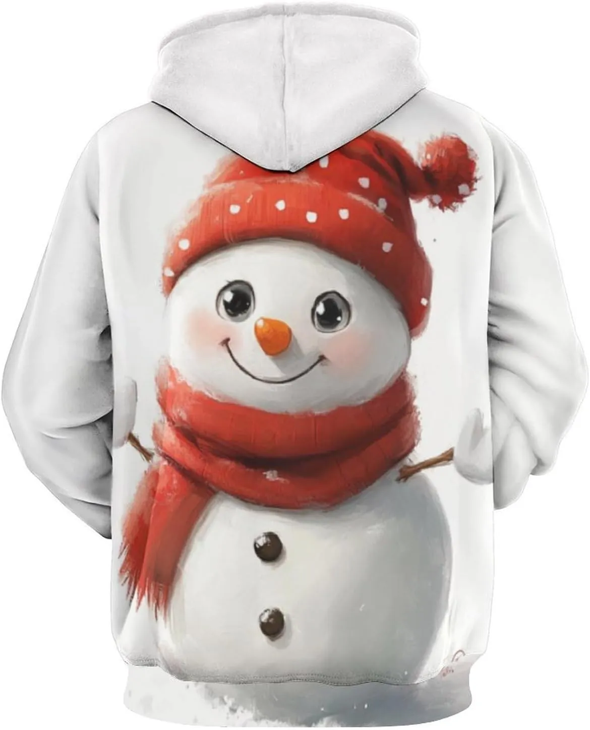 Mens Christmas Oversized Pullover Hoodies Fashion Western Xmas Graphic Long Sleeve Sweatshirt with Kangaroo Pocket