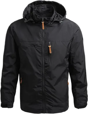 Men's Coat Rain Jacket Windbreaker Cycling Running Raincoat With Hood Lightweight Jacket Fashion, M-5XL