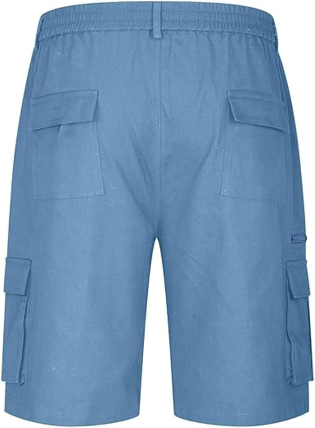 Mens Elastic Waist Cargo Shorts 2024 Summer Casual Bermuda Shorts with Multi Pocket Casual Short Pants Trendy Shorts