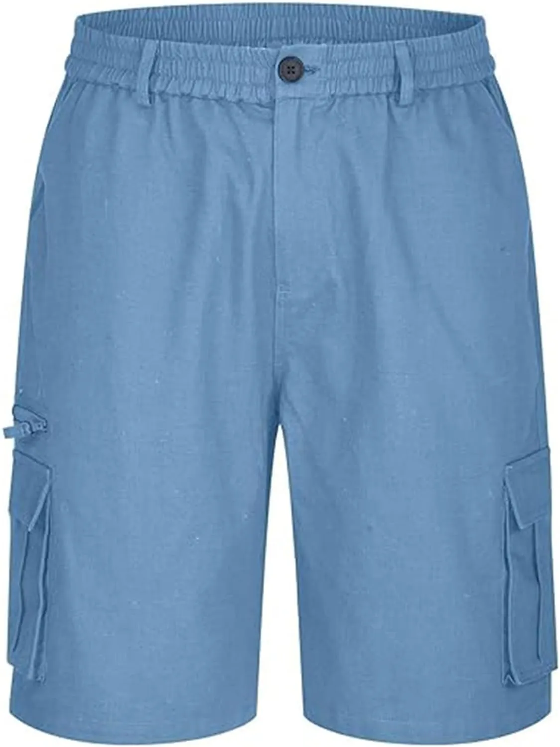 Mens Elastic Waist Cargo Shorts 2024 Summer Casual Bermuda Shorts with Multi Pocket Casual Short Pants Trendy Shorts
