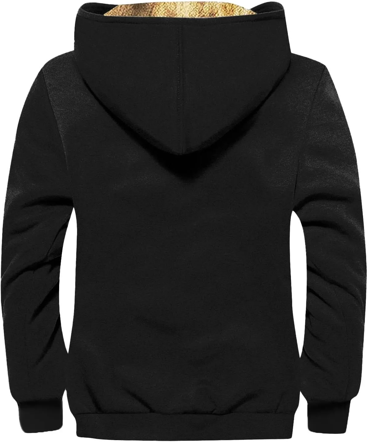 Mens Flag Print Jacket Fuzzy Sherpa Long Sleeve Fleece Zip Up Outdoor Thick Varsity Coat M-7XL
