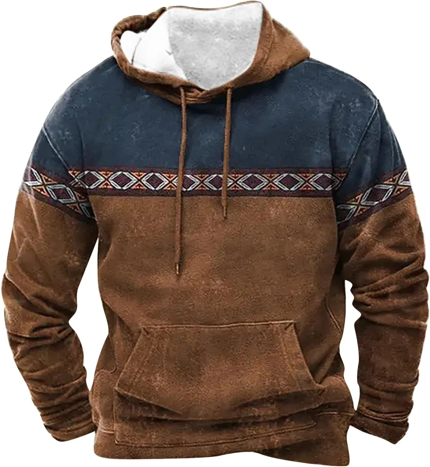 Men's Hooded Sweatshirts Long Sleeve Unisex Hooded Sweater Heart Shaped Printed Zipper With Plush Insulation Hooded